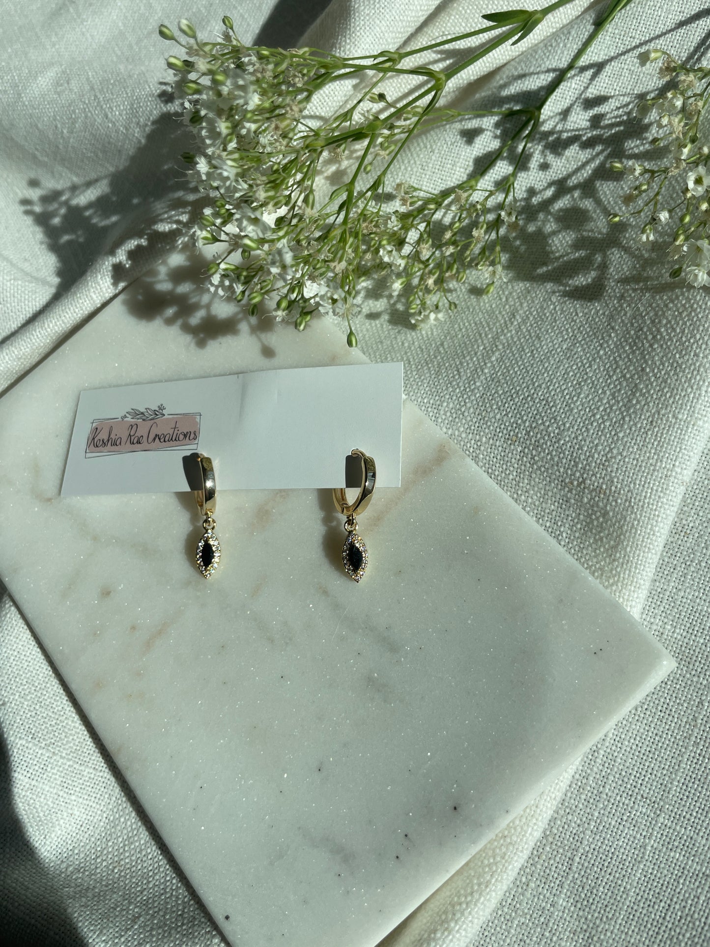Onyx 14kt Gold Filled Hoops
