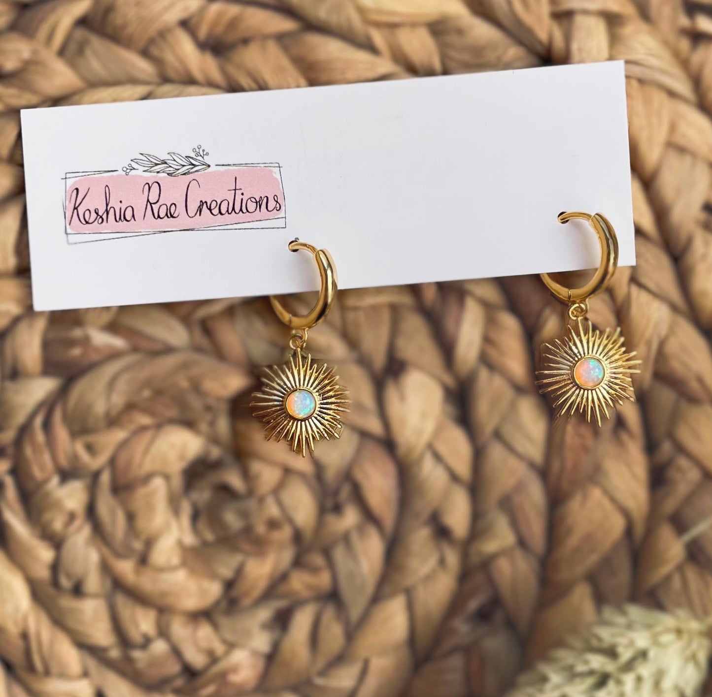 Sunburst Huggie Hoops