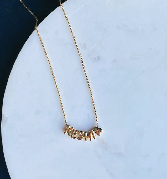 Custom name Bubble necklace