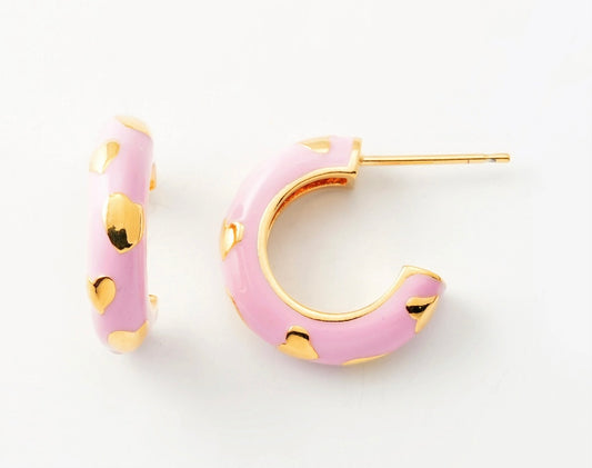 Pink Heart hoops